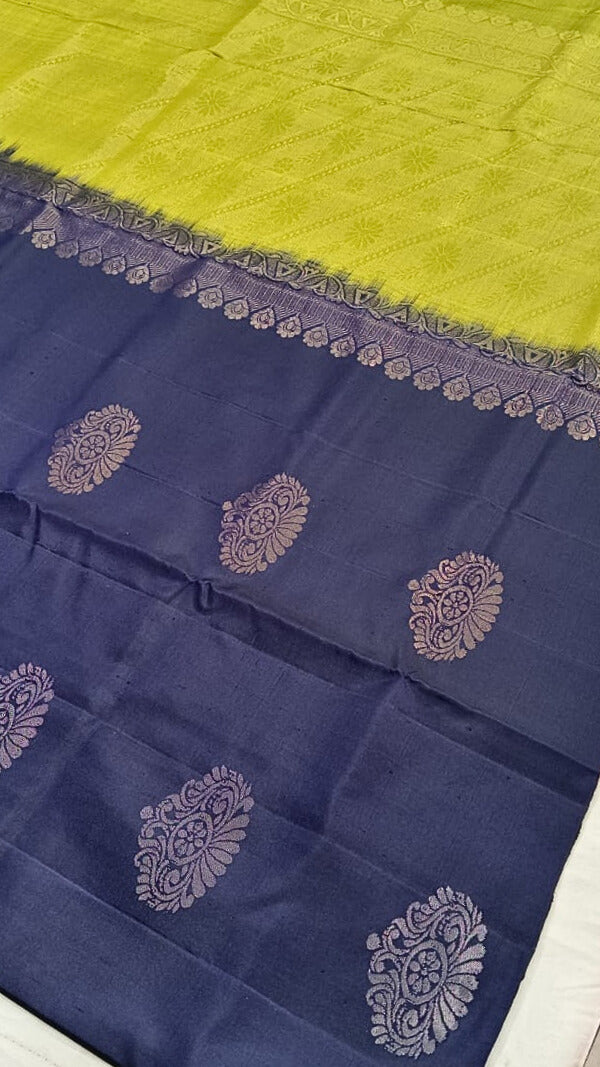 soft silk borderless saree